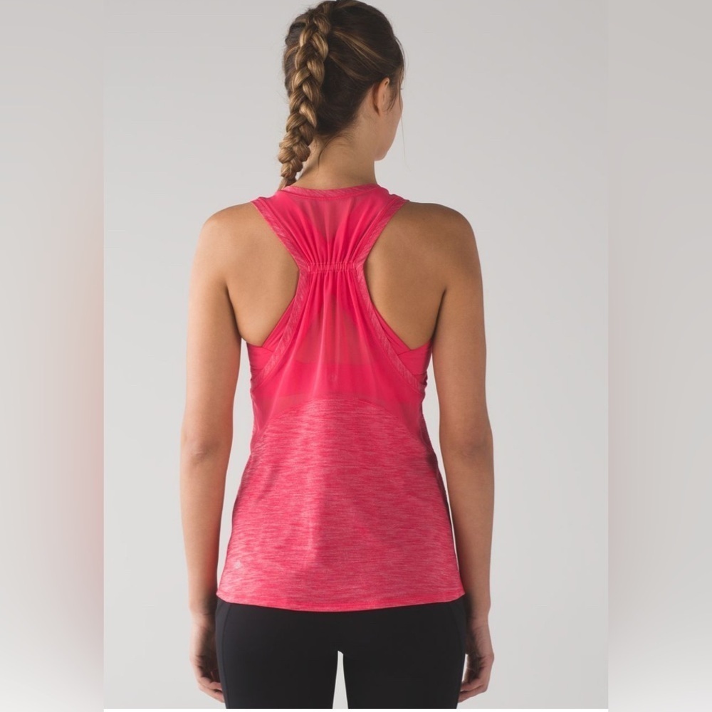 Lululemon Work The Circuit Tank - Heathered Lush Coral / Lush Coral